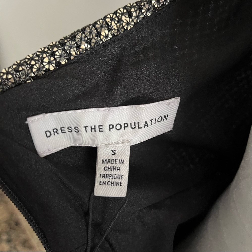 Dress the Population Dress - Zherra style size small - gold sequins with black - Picture 10 of 14
